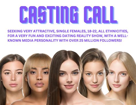 casting calls for reality dating shows